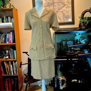 St. John Tan Collection Knit Suit